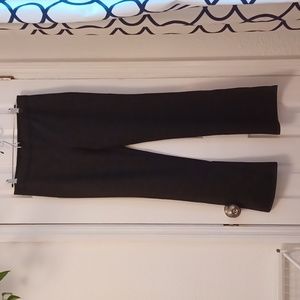 Max Studio charcoal gray plaid pants, pull on, size Large
